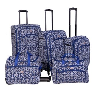 American Flyer Aztec 5 piece Expandable Spinner Luggage Set   17550886