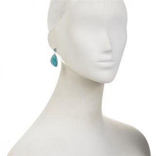 Jay King Freeform Multi Turquoise Drop Sterling Silver Earrings   8041653