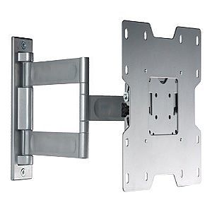 Peerless Universal Full Motion Plus Wall Mount PA740 S   Mounting kit ( articulating arm, mounting adapter, hook bracket ) for LCD TV ( Tilt & Swivel )   high gloss silver   screen size 22   40   m