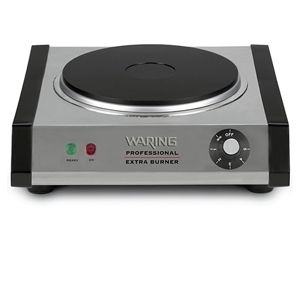 Waring Pro SB30 Countertop Burner   1300 Watts, Adjustable Thermostat, Stainless Steel