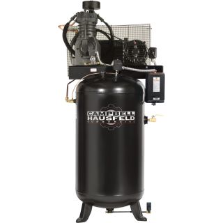 Campbell Hausfeld Fully Packaged Air Compressor — 5 HP, 16.6 CFM @ 175 PSI, 208-230/460 Volt Three Phase, Model# CE7051FP  80   100 Gallon, 5 HP Vertical Air Compressors