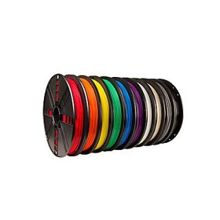 True Color Large PLA Filament 10 Pack (Black, White, Red, Orange, Yellow, Green, Blue, Purple, Warm Gray, Cool Gray)