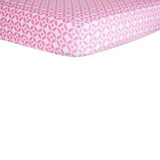 add to registry for Trend Lab Lily Lattice Cotton Crib Sheet add to