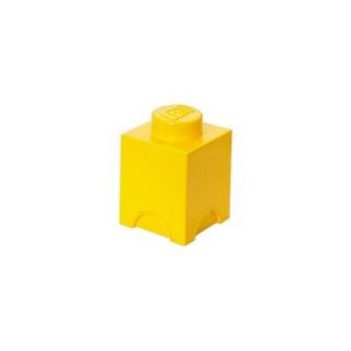 LEGO Storage Brick 1   4.92 in. D x 5 in. W x 7.12 in. H Stackable Polypropylene in Bright Yellow 40010632