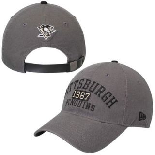 Pittsburgh Penguins New Era Canvas Go To 9FORTY Adjustable Hat – Graphite