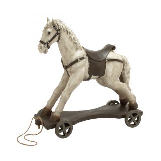 Woodland Imports Horse on Wheels Statue