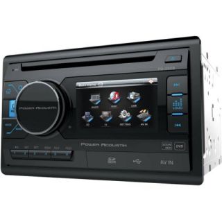 Power Acoustik PD 342 3.4" Double DIN In Dash LCD Touchscreen DVD Receiver without Bluetooth