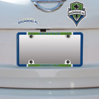 Seattle Sounders FC Thin Rim License Plate Frame and Decal Set