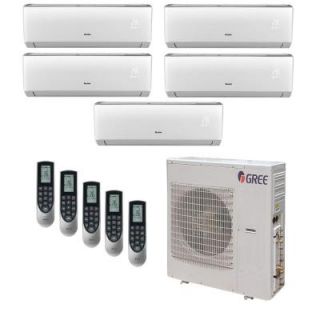 GREE Multi 21 Zone 42,000 BTU 3.5 Ton Ductless Mini Split Air Conditioner with Heat, Inverter, Remote   208 230 Volt/60Hz MULTI42HP500