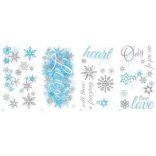 RoomMates 5 in. x 11.5 in. Frozen Let it Go 26 Piece Peel and Stick Wall Decal RMK2740SCS