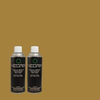 Hedrix 11 oz. Match of 360F 6 Raked Leaves Flat Custom Spray Paint (2 Pack) F02 360F 6