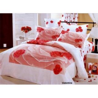 Le Vele LE04T Girls Teen Bedroom Bedding Floral Twin Duvet Covet Set, Valentine