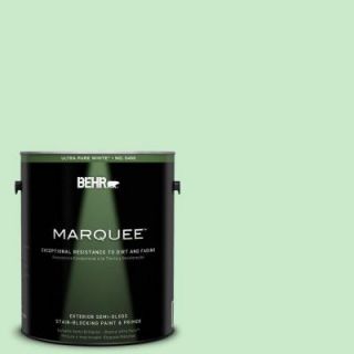 BEHR MARQUEE 1 gal. #P390 2 Chilled Mint Semi Gloss Enamel Exterior Paint 545001