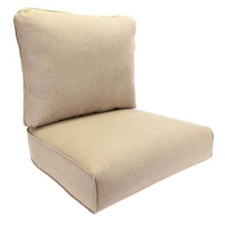 Hampton Bay Woodbury Textured Sand Replacement Outdoor Lounge Chair Cushion WDYC7CU SET T