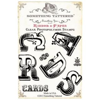 Something Tattered Clear Stamps 4"X4" Cards Bunting