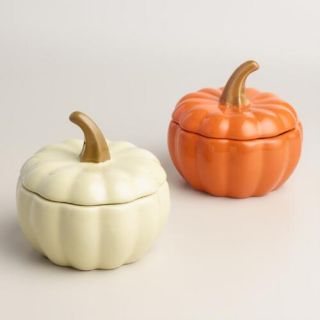 Ceramic Pumpkin Bakers Set of 4