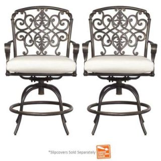 Hampton Bay Edington Swivel Patio Balcony Chair with Cushion Insert (2 Pack) (Slipcovers Sold Separately) 131 012 BSVL NF