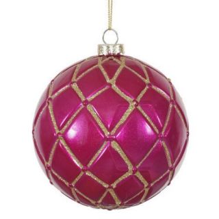 Vickerman Candy Glitter Net Ball Christmas Ornament (Set of 6)