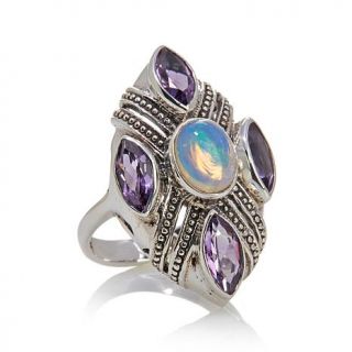 Nicky Butler Ethiopian Opal and Gemstone Sterling Silver Marquise Ring   7794426