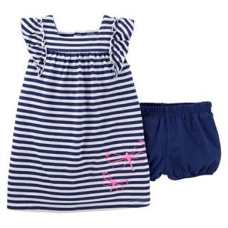 Just One You™Made by Carters® Newborn Girls Stripe Dress   Navy