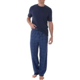 Fruit of the Loom Big Men's Fleece Sleep Pant and Knit Top Sleep Set