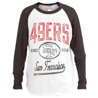 San Francisco 49ers Junk Food Youth All American Long Sleeve Raglan T Shirt   White