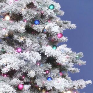 Vickerman Flocked Alaskan 9 White Artificial Christmas Tree with 1200