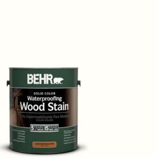 BEHR 1 Gal. #SC 210 Ultra Pure White Solid Color Waterproofing Wood Stain 21101