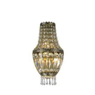 Worldwide Lighting Metropolitan Collection 3 Light Antique Bronze Sconce with Clear Crystal W23086AB8