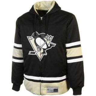 Pittsburgh Penguins Color Blocked Full Zip Hooded Jacket   Black/Gold