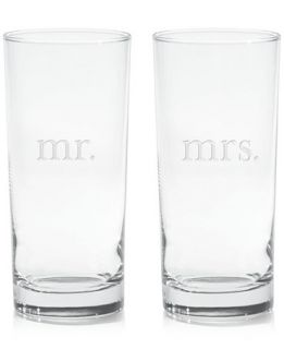Mr. & Mrs. Highball Glasses, Set of 2   Shop All Glassware & Stemware
