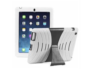 Apple iPad Air Case   Shockproof Rugged Shock Absorption High Impact Resistant Hybrid Dual Layer Armor Full Body Protective Case Cover with KickStand For iPad Air iPad 5th Gen 2013 Model White
