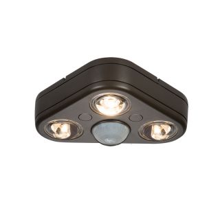 All Pro Revolve 270 Degree 3 Head Bronze LED Motion Activated Flood Light