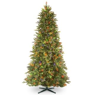 foot PowerConnect Tiffany Fir Slim Tree with Multicolor Lights