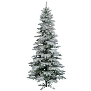Vickerman Flocked Utica Fir 6.5 White Artificial Christmas Tree with