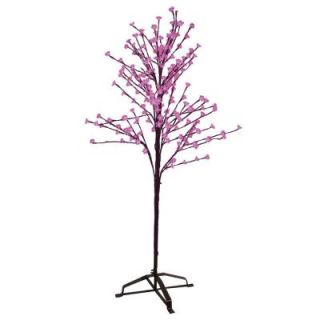 Sterling 6.5 ft. Pre Lit LED Blossom Artificial Christmas Tree with Pink Lights 92411029
