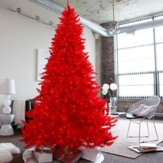 Red Ashley Pre lit Christmas Tree by Sterling Tree Company   Christmas