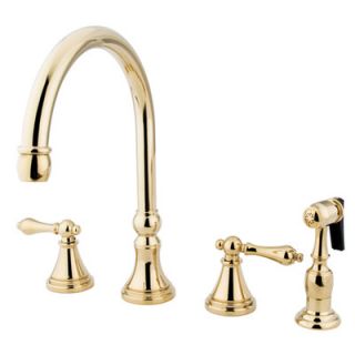 Kingston Brass Governor Double Handle Deck Mount Kitchen Faucet with