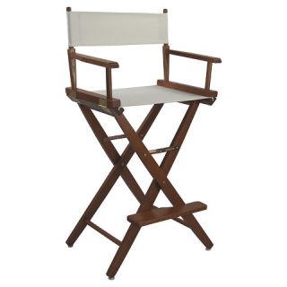 Extra Wide Directors Chair Mission Oak Frame   Casual Home