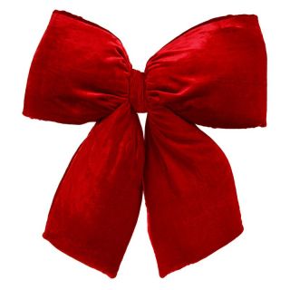 Vickerman Red Velvet Structured Bow   Christmas Decorative Accents
