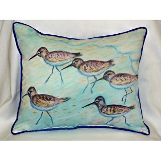 Betsy Drake Interiors Sandpipers Indoor/Outdoor Throw Pillow