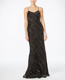 Adrianna Papell Sleeveless Beaded Gown   Dresses   Women