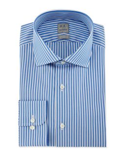 Ike Behar Bold Stripe Woven Dress Shirt, Blue