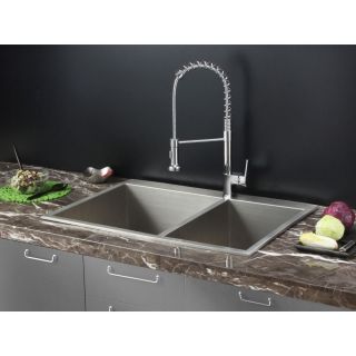 Ruvati RVC1401 Combo Stainless Steel/Polished Chrome  Faucet & Sink Kitchen Combos