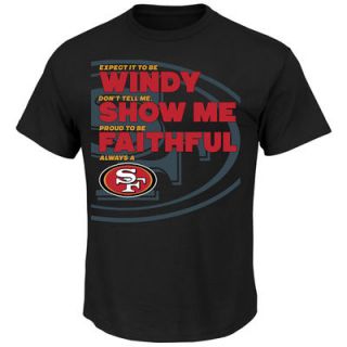 Majestic San Francisco 49ers Attitude T Shirt   Black