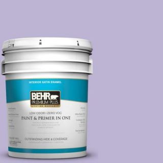 BEHR Premium Plus 5 gal. #M560 3 Grape Hyacinth Satin Enamel Interior Paint 705005