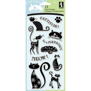 Inkadinkado Cats Clear Stamps Multi Colored