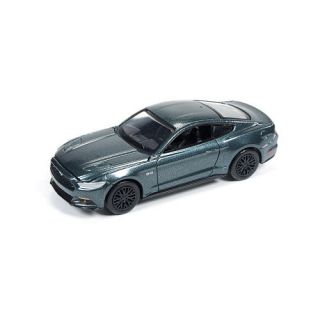 Auto World 164 Scale Diecast Car   Teal Blue 2015 Ford Mustang GT    Round 2 LLC
