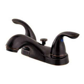 Pfister Pfirst Series 4 in. Centerset 2 Handle Bathroom Faucet in Tuscan Bronze LG143 610Y