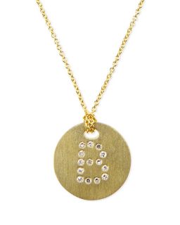 Roberto Coin Letter Medallion Necklace